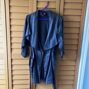 Super soft wrap grey coat